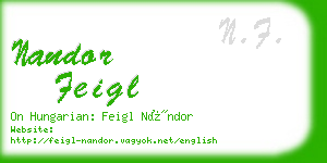 nandor feigl business card